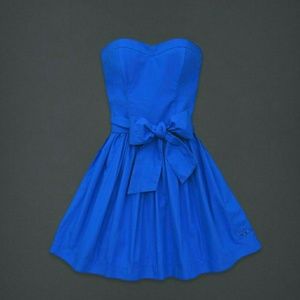Abercrombie & Fitch Blue Strapless Dress